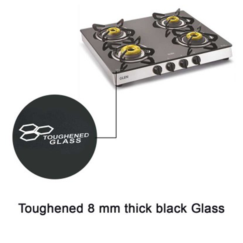 Buy Glen Gt Fb Toughened Glass Top Burner Manual Gas Stove